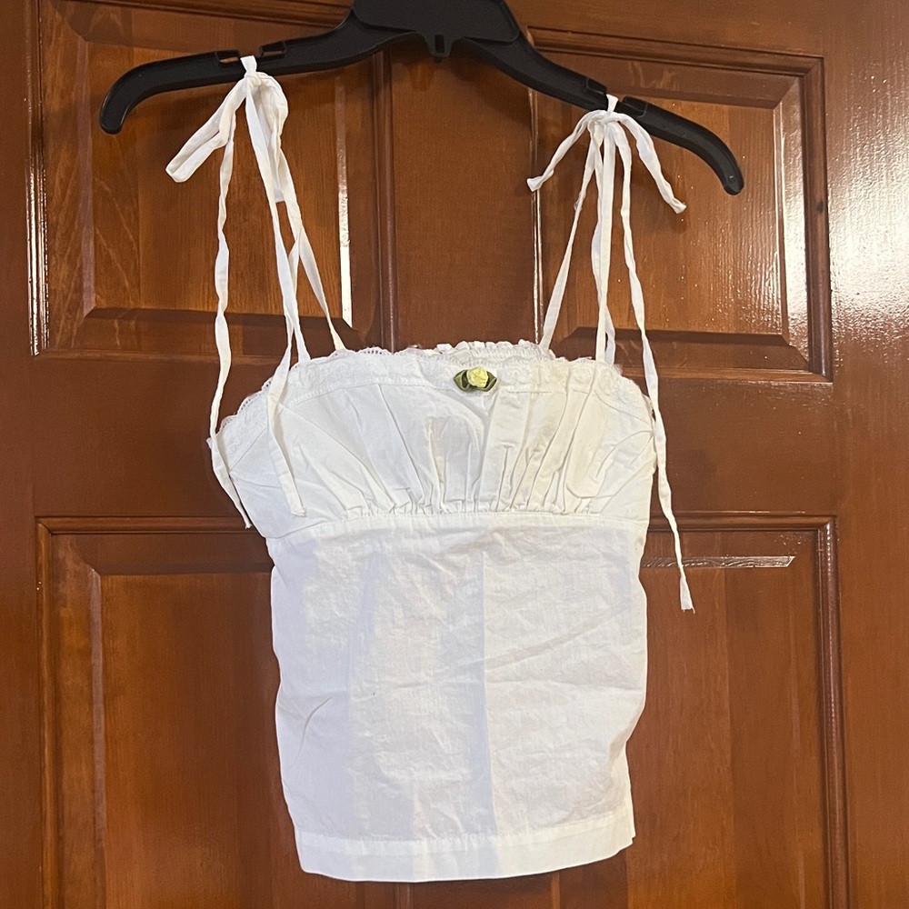 Kimchi Blue Cream Camisole with Tie Straps